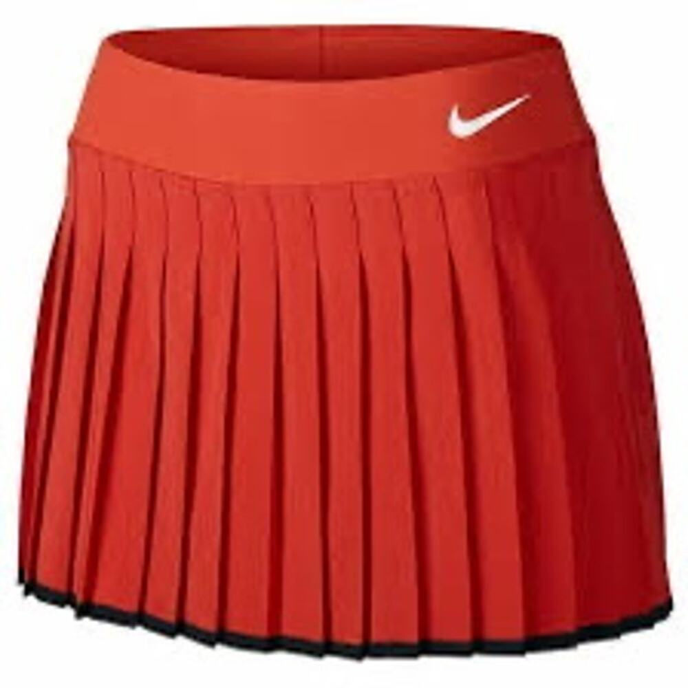 Nike Pleated Victory Skort Premier Tennis Skirt Coral Orange Pleated Dri-Fit L